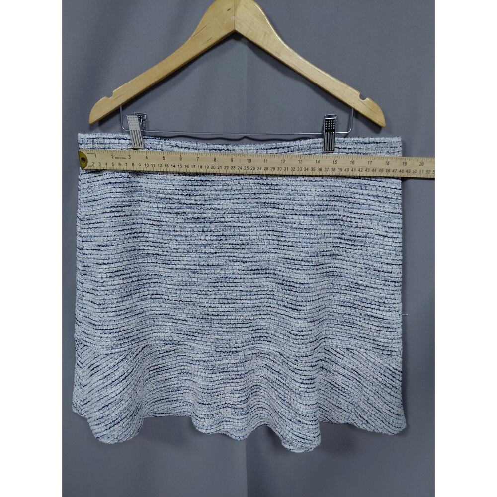 Loft Fibres Gray A-Line Mini Heathered Skirt Women Size Xl View 5